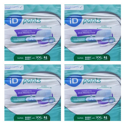 Cuecas-fraldas ID SUPER XXL (4x12 uni)