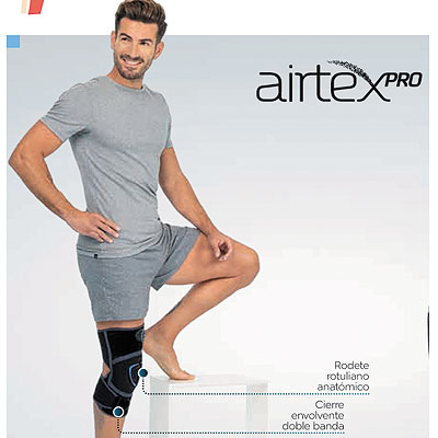 Joelheira AIRTEX ATX720 com articulações policentricas 3 tamanhos