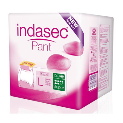 Cuecas-fraldas INDASEC PANT SUPER L (10 uni)
