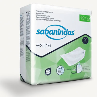 Resguardos descartáveis SABANINDAS EXTRA 60x60 (20 uni)
