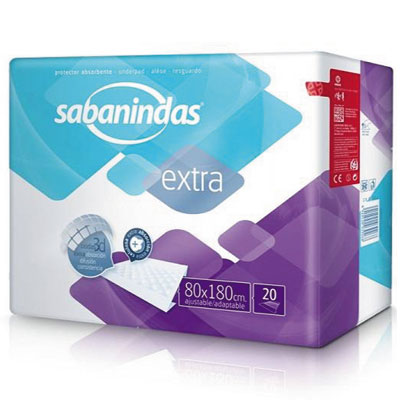 Resguardos descartáveis SABANINDAS EXTRA 80 x 180 (20 uni)