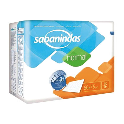 Resguardos descartáveis SABANINDAS NORMAL 60x75 (25 uni)