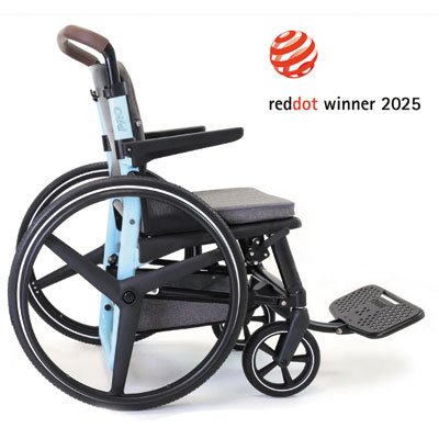 Cadeira de rodas KMINA PRO alumínio K10084, azul